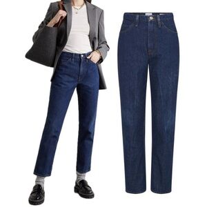 FRAME Le Italien High-Rise Straight Leg Jeans Vintage Blue Wash Size 27 DarkWash